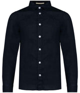 Spasso Kids Long Sleeve Linen Shirt SP512 - Navy