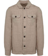 Spasso Linen Washed Overshirt SP516 - Washed Linen Sand