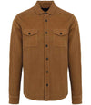 Spasso Faded Corduroy Overshirt SP519 - Washed Brown Sugar