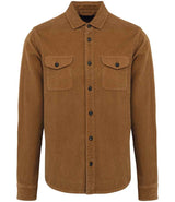 Spasso Faded Corduroy Overshirt SP519 - Washed Brown Sugar