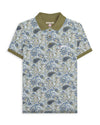 Lambretta Paisley Brand Polo SS0031 - Khaki/Navy