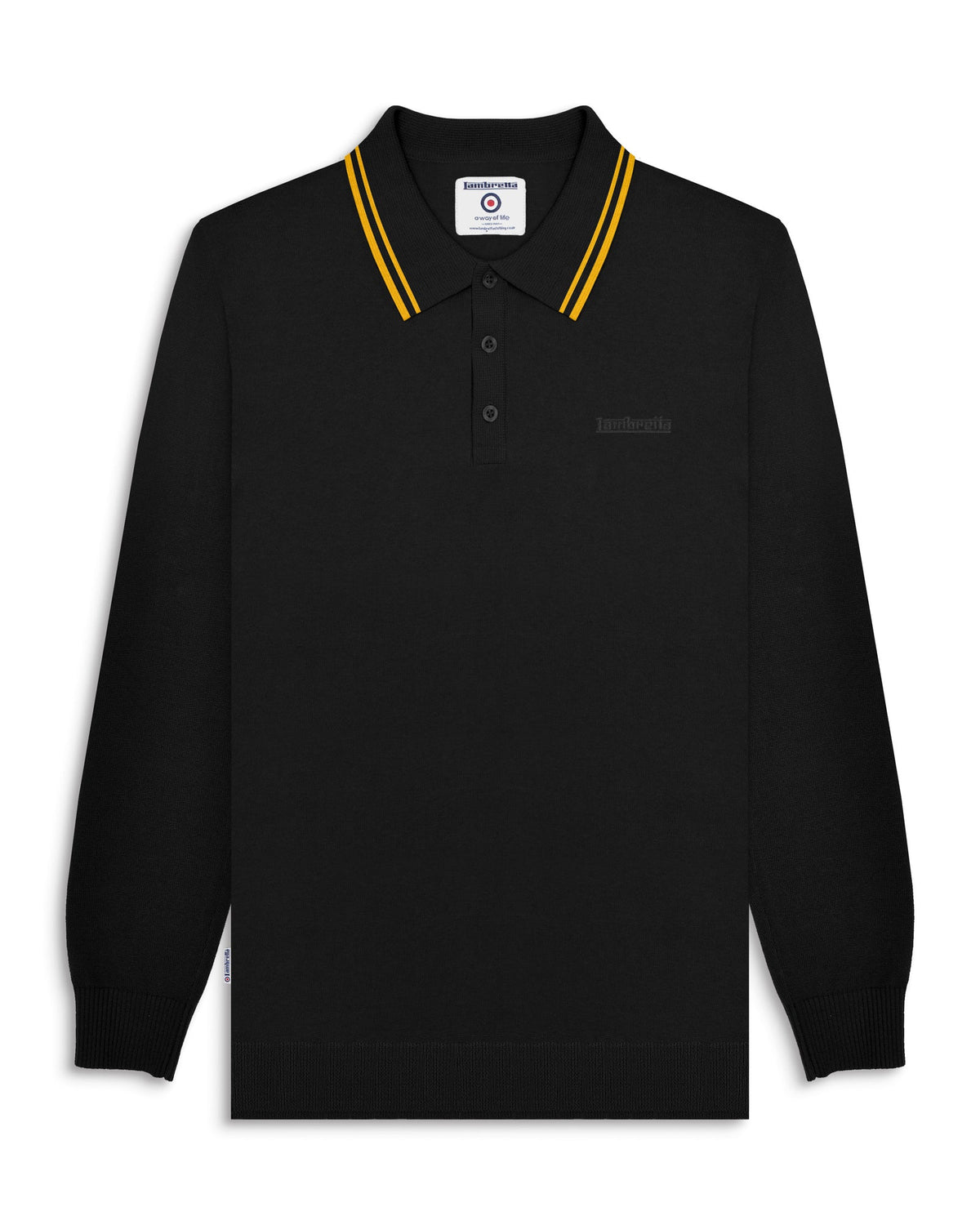 Lambretta L/S Tipped Knitted Polo SS1539