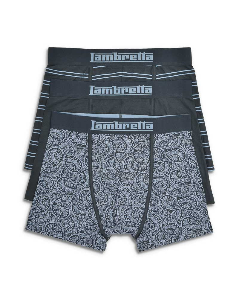 Lambretta 3 Pack Paisley Boxer SS1552