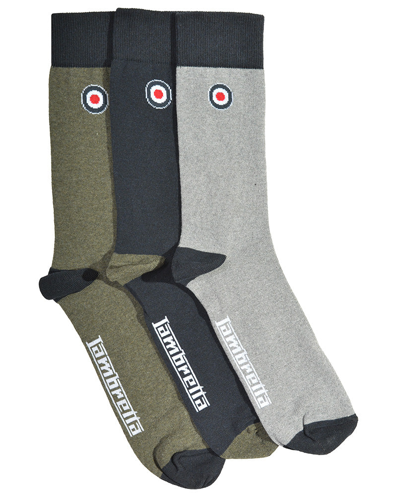 Lambretta 3 Pack Paisley Sock SS1563