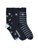 Lambretta 3 Pack Paisley Sock SS1568