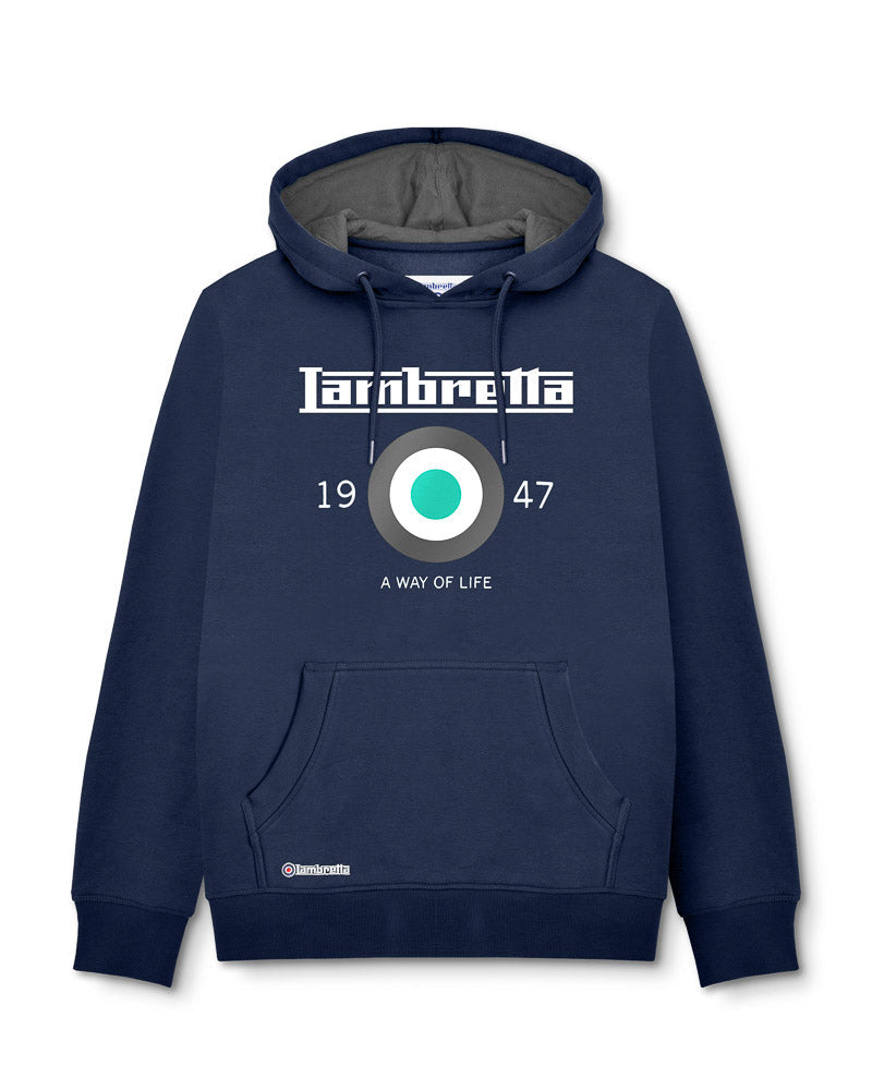 Lambretta Target Hoodie SS8289 - Navy/Waterfall