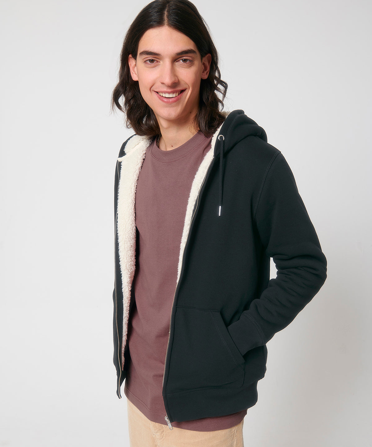 Stanley/Stella Unisex Hygger sherpa zip-through sweatshirt SX222