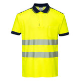 Portwest PW3 Hi-Vis Polo Shirt Short Sleeve T180