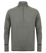Tombo Long Sleeve Zip Neck Performance Top TL562 - front view