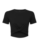 TriDri Women's TriDri twist crop top TR068 - front view