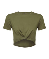 TriDri Women's TriDri twist crop top TR068 - front view