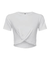 TriDri Women's TriDri twist crop top TR068 - front view