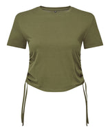 TriDri Women's TriDri ruched crop top TR069 - front view