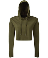 TriDri Women's TriDri cropped hooded long sleeve t-shirt TR088 - front view
