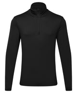 TriDri Men's TriDri recycled long sleeve brushed back ¼ zip TR111 - front view