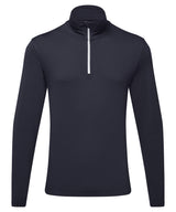 TriDri Men's TriDri recycled long sleeve brushed back ¼ zip TR111 - front view