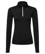 TriDri Women's TriDri recycled long sleeve brushed back ¼ zip TR121 - front view