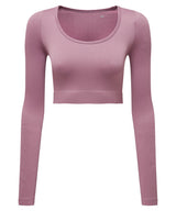 TriDri Women's TriDri ribbed seamless 3D fit" crop top" TR224 - front view