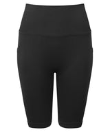 TriDri Women's TriDri ribbed seamless 3D fit" cycle shorts" TR225 - front view