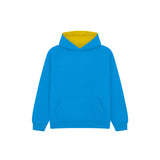 Cotton Ridge - Eclipse Kids Premium Contrast Hoodie - Turquoise / Yellow