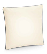 Westford Mill Fairtrade Cotton Piped Cushion Cover W355 - Natural/ Light Grey