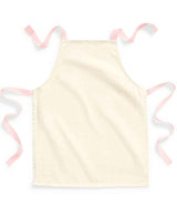 Westford Mill FairTrade Cotton Junior Apron W362 - Natural/Pastel Pink