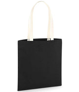 Westford Mill EarthAware Organic Bag for Life - Contrast Handles W801C - Black/Natural