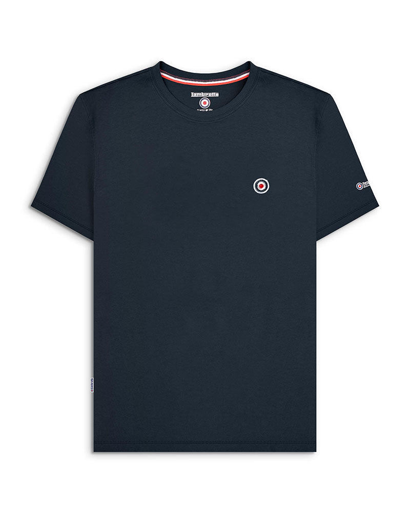 Lambretta Chest Logo Tee-Navy XA878
