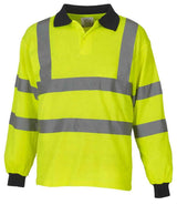 Yoko Hi-Vis Long Sleeve Polo Shirt YK016