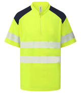 Yoko Mandarin Collar Zip Piqué Polo Shirt YK018