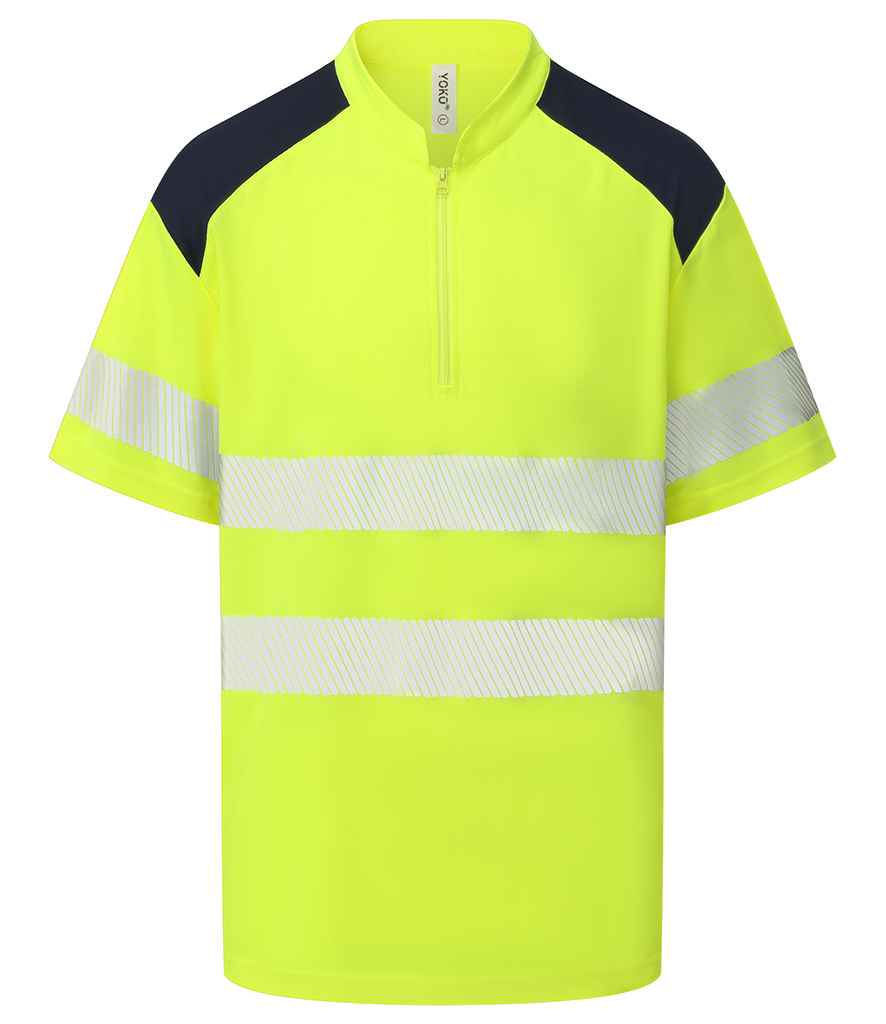 Yoko Mandarin Collar Zip Piqué Polo Shirt YK018