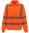 Yoko Hi-Vis Zip Neck Sweatshirt YK033