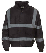 Yoko Hi-Vis Classic Bomber Jacket YK200 - front view