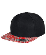 Flexfit by Yupoong Fashion print snapback (6089DESIGNER) YP003 - Black/Floral Mint