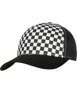 Flexfit by Yupoong Checkerboard retro trucker (6506CB) YP124 - Black/White