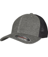Flexfit by Yupoong Retro trucker melange cap (6511M) YP127 - Khaki/Black Mesh