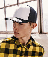 Flexfit by Yupoong Retro trucker coloured front (6606CF) YP129 - Black/White/Black