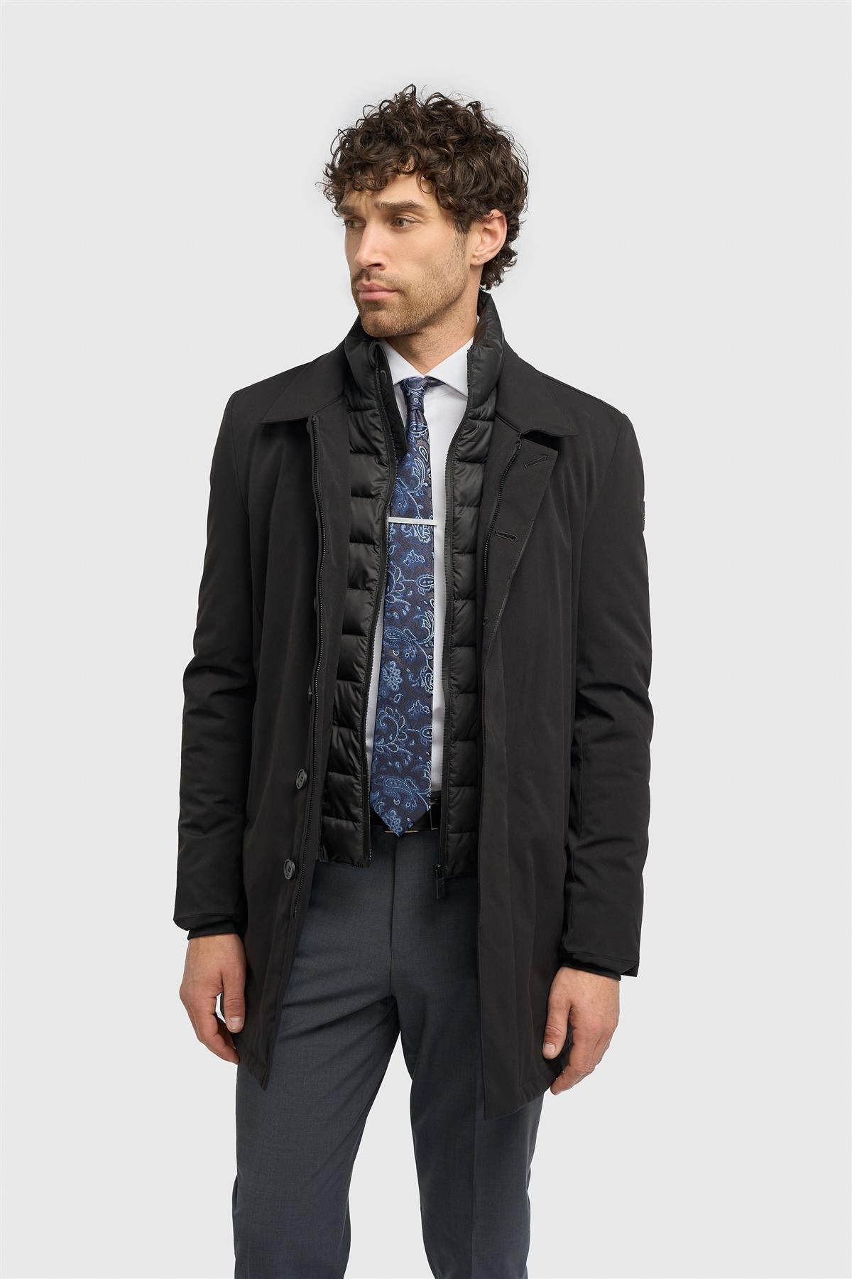 Heston Overcoat - Black