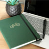 Bicycle Embossed Lined A5 Notebook Green by Dalaco