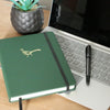 Pheasant Embossed Lined A5 Notebook Green by Dalaco