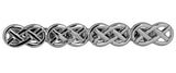 Celtic Open Design Rhodium Tie Slide by Dalaco