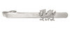 Dragon cut-out Rhodium Plated crocodile clip by Dalaco
