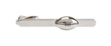 Rugby Ball Rhodium Plated Tie Clip by Dalaco