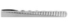 Brushed Engine-Turned Rhodium Tie Slide by Dalaco