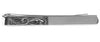 Half Engraved Design Rhodium Plate Tie Slide by Dalaco