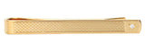 Cubic Zirconia Star Set Barley Pattern Gold Plate Tie Slide by Dalaco