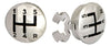Button Cover Gearstick Knob Rhodium Plated by Dalaco