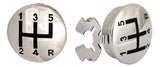 Button Cover Gearstick Knob Rhodium Plated by Dalaco