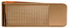 Money Clip Gold Plated Barley Design with Plain End by Dalaco