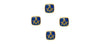 Set of 4 – Masonic Blue Dress Studs Gold Plate by Dalaco